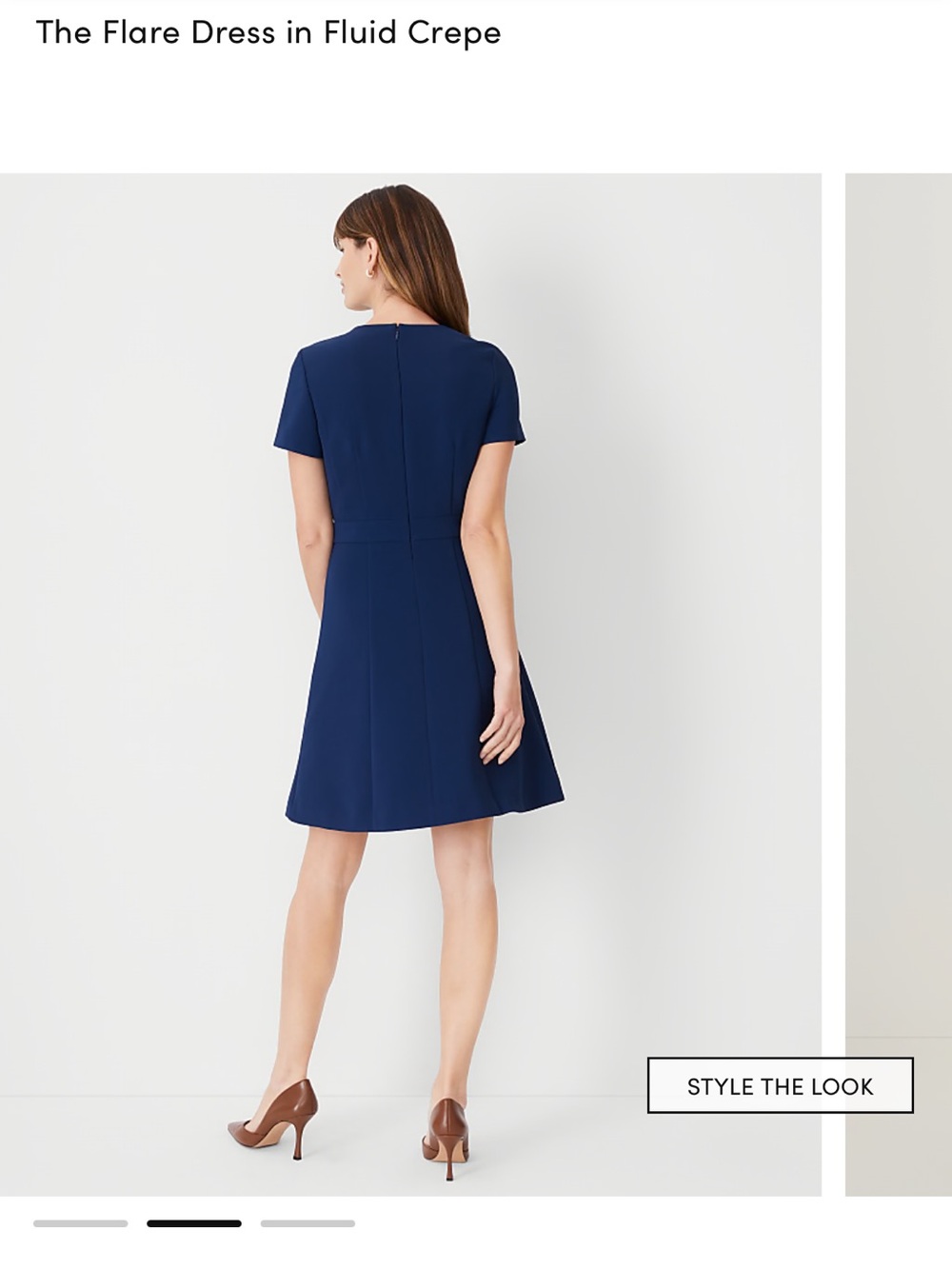 Ann Taylor The Flare Dress in Fluid Crepe - Pure Sapphire